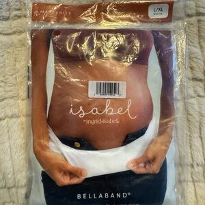 Isabel Maternity Ingrid & Isabel Size L/XL White Bellaband NEW! (1235)
